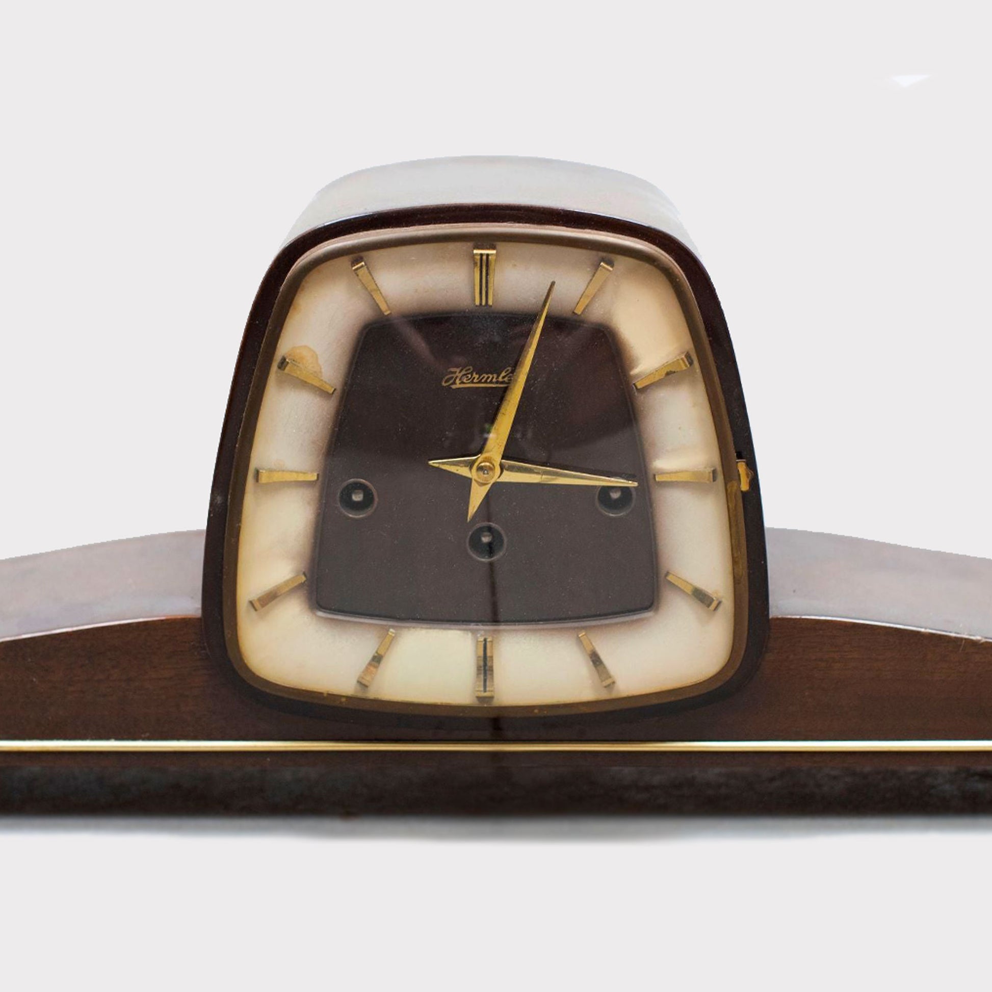 close up view of Vintage German Hermle Mantle Clock