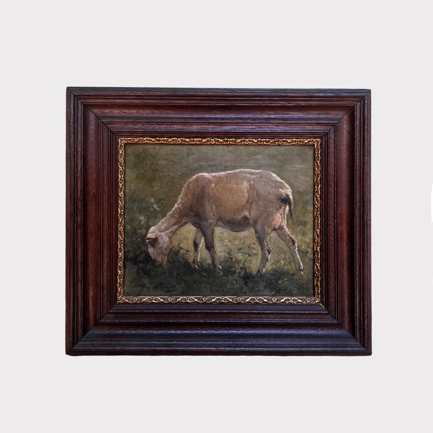 Belgium Grazing Sheep Oil Painting