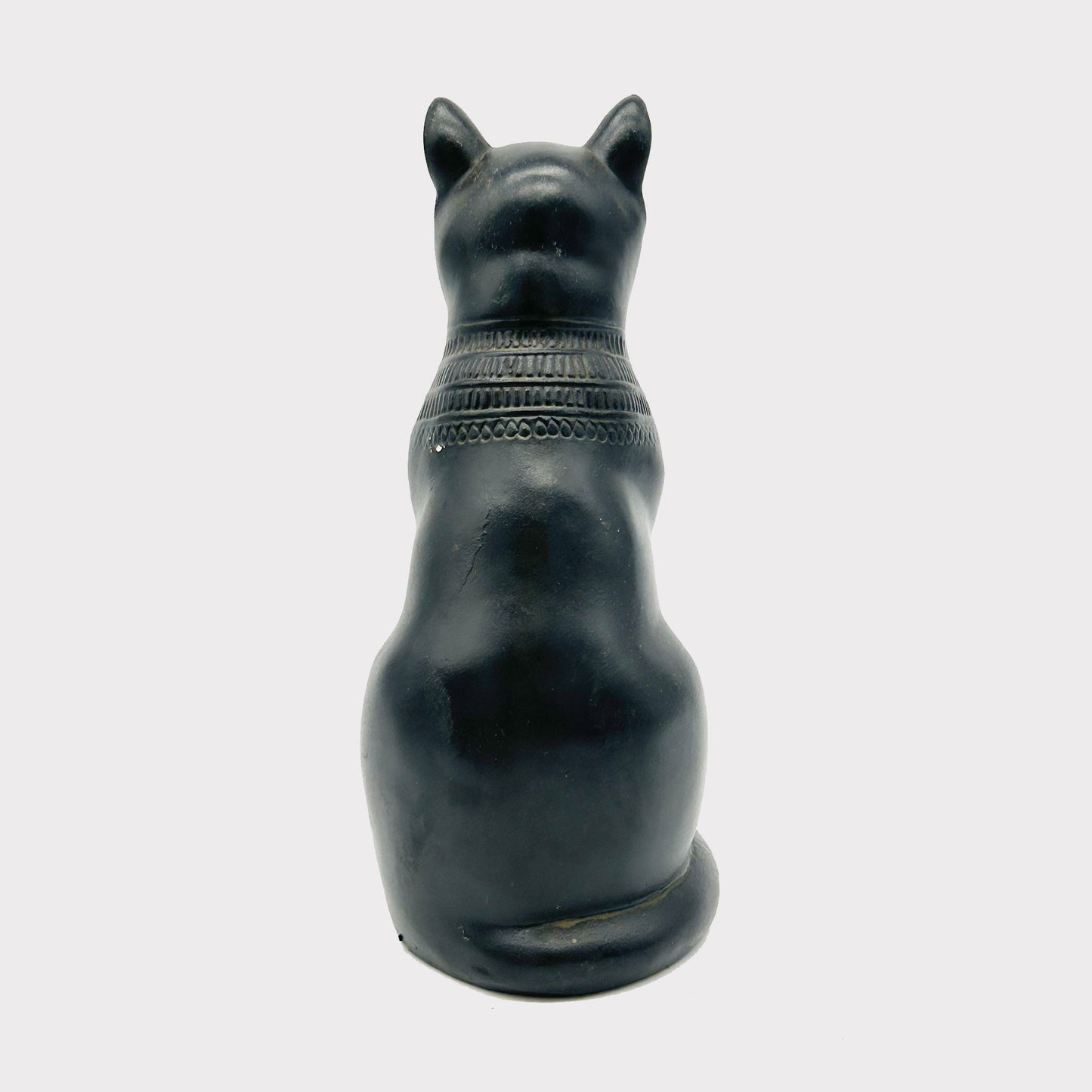 back view of Egyptian Standing Bastet Cat Sculpture