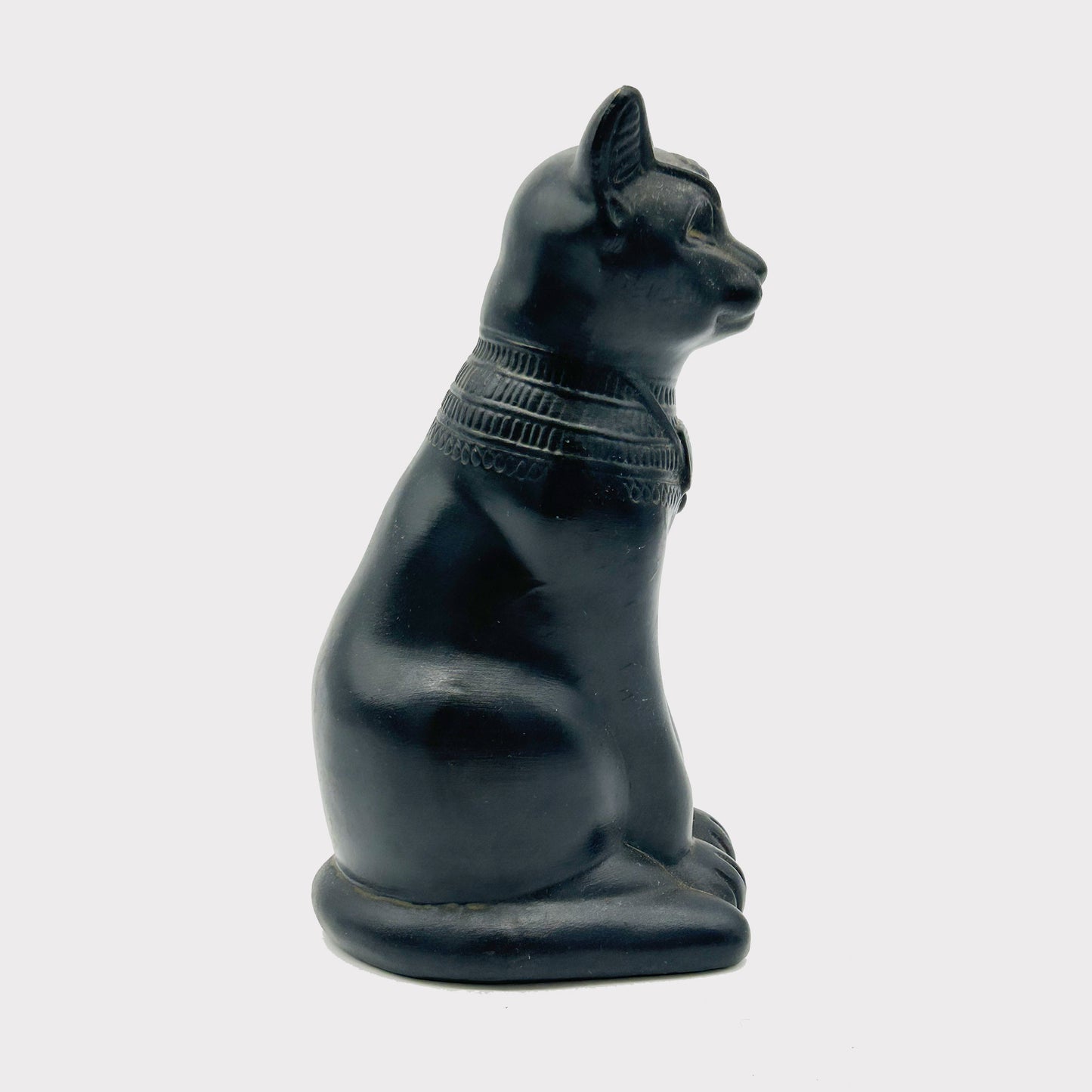 right side view of Egyptian Standing Bastet Cat Sculpture