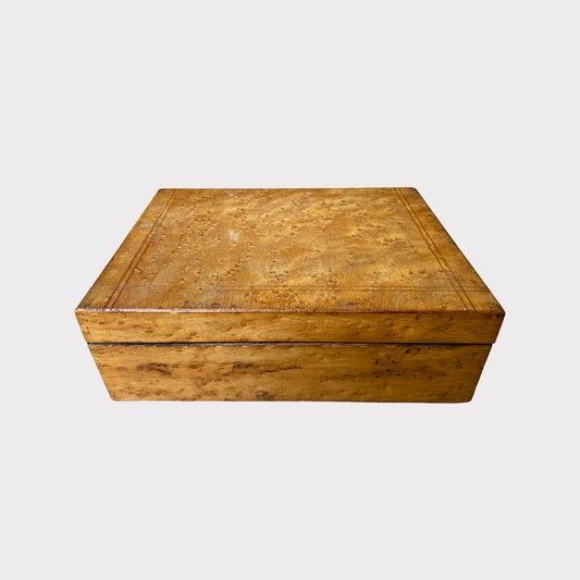 Antique French Curly Maple Keepsake Box